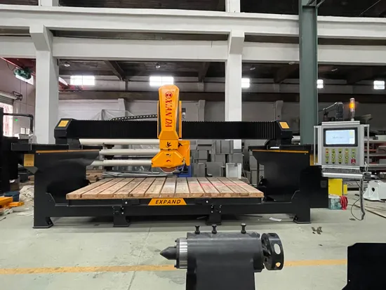 Premium 4+1 Axis CNC Bridge Stone Cutting Machine, Cutting Head Chamfer Roating 0-60 Degree with, Countertop Milling Function & Xianda
