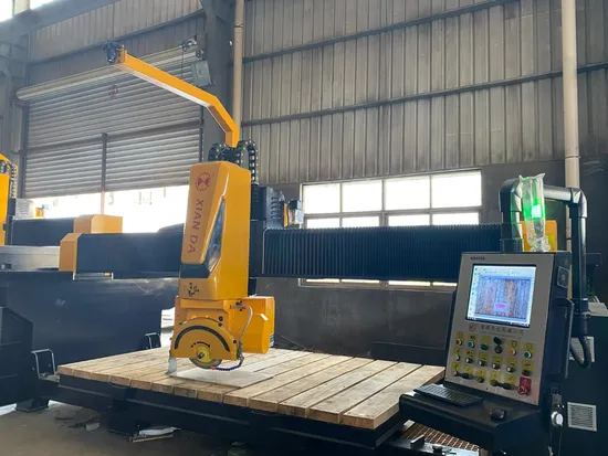 Xianda 5 Axis Bridge Stone Cutting Machine CNC Granite Saw Countertop Machinery