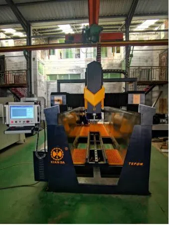 4 Axis Column Carving Machine Heavy Duty Granite Marble CNC Router
