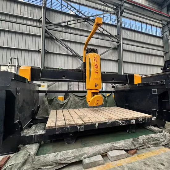 Multifunctional 5 Axis CNC Bridge Saw for Granite Marble Stone Fabrication