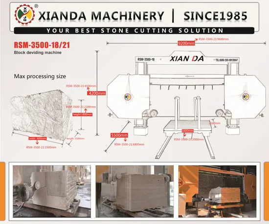 Xianda PLC Block Dividing Machine for Processing Marble&Granite