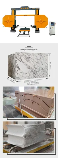 Xianda 4 Aixs CNC Diamond Wire Saw Machine for Processing Granite&Marble