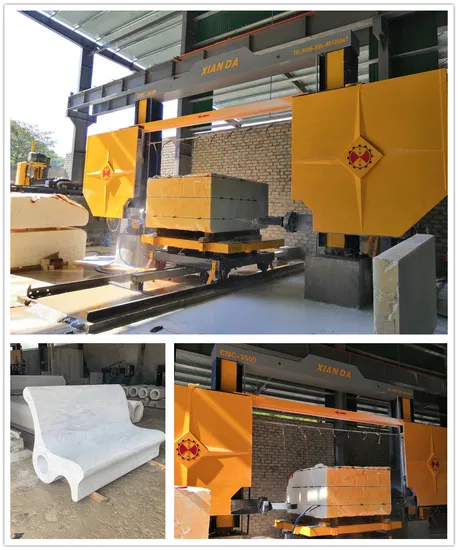 Xianda Four-Spindle Linkage CNC Diamond Wire Saw Machine for Cutting Marble&Granite