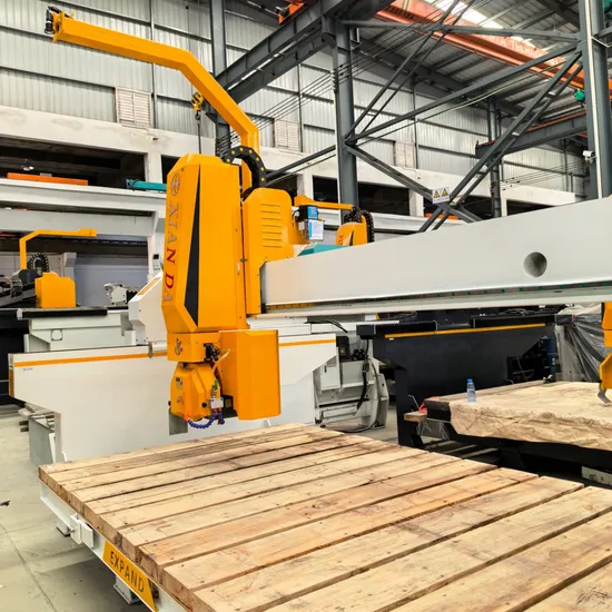 Automatic 4 Axis CNC Bridge Saw Machine 45 Degree Miter Cutting for Stone Slab Kitchen Countertop