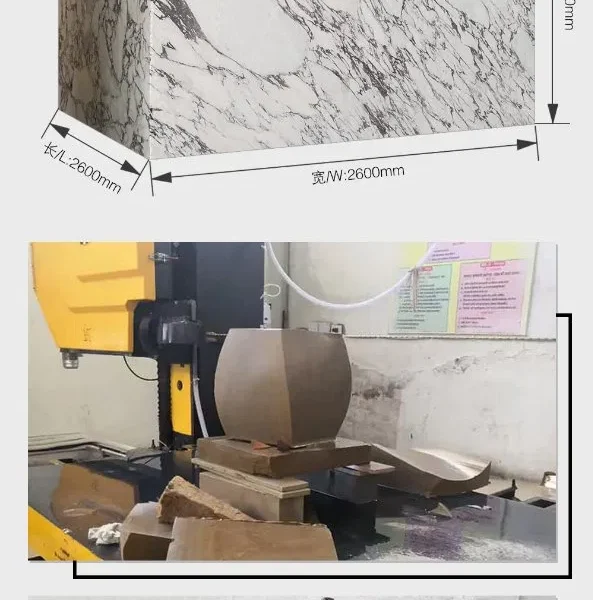 Stone Cutting Machine Diamond Wire Saw Machine CNC Saw Cutter 5 Axis CNC Bridge Single Mono Wire Saw Stone Cutting Machine for Granite Marble Shaping