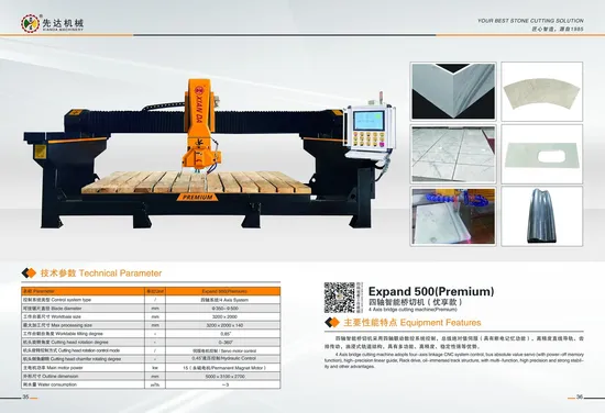 High Speed 4 Axis CNC Bridge Saw Machine Tile Cutter (Building Material Shops, Stone Cutting Machine, Multi functional,) with CE