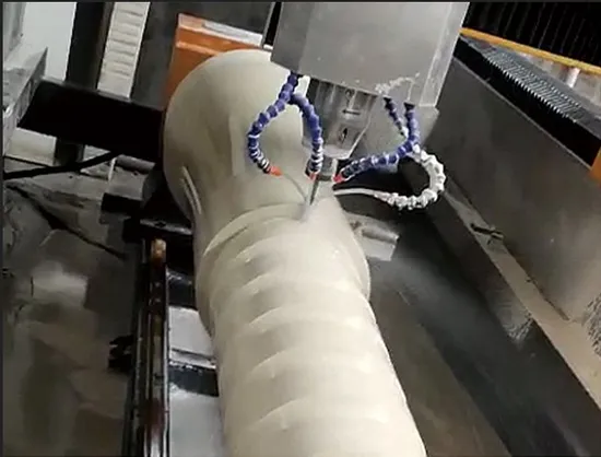 4 Axis Column Carving Machine Heavy Duty Granite Marble CNC Router