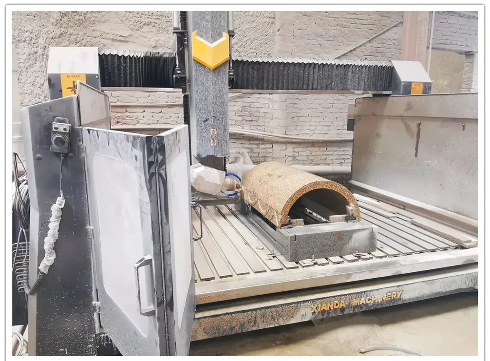 4 Axis Arc Granite and Marble Slab &amp; Column Carving Machine