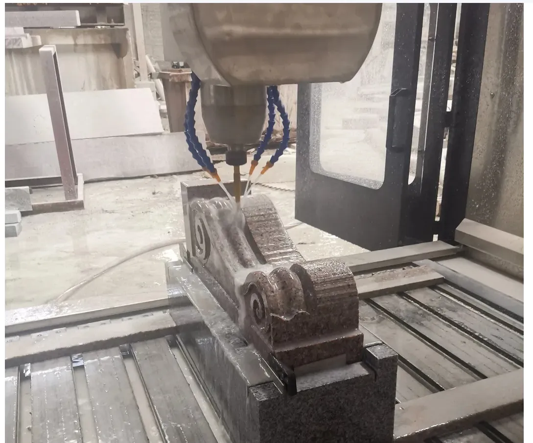 4 Axis Arc Granite and Marble Slab &amp; Column Carving Machine