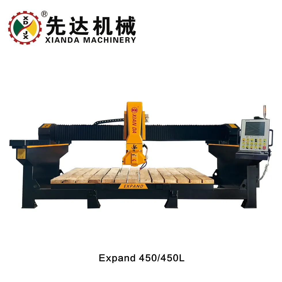4 Axis CNC Stone Bridge Saw Machine High Precision for Slab Cutting and Profiling