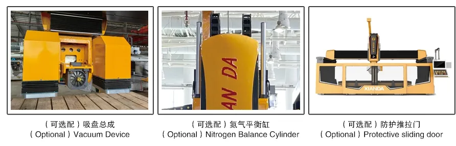 5 Axis CNC Bridge Saw Stone Tile Cutter Saw Blade Cutting Machine for Marble Granite Quartz Kitchen Countertop