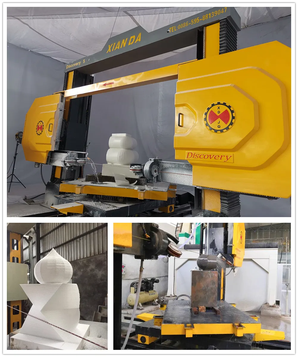 5 Axis CNC Diamond Wire Saw Machine Processing 3D Shapes of Marble&Granite