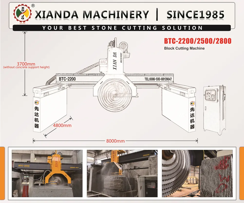 Bridge Type Single Blade Granite Marble Block Cutting Machine