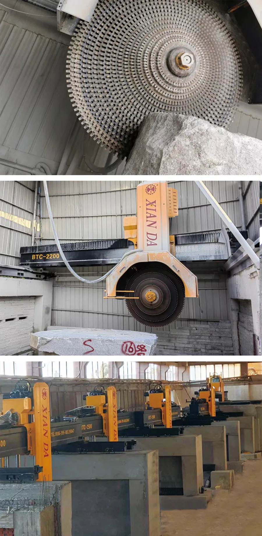 Btc-2800 Bridge Multidisc Block Cutting Saw Granite Marble Block Cutting Machine