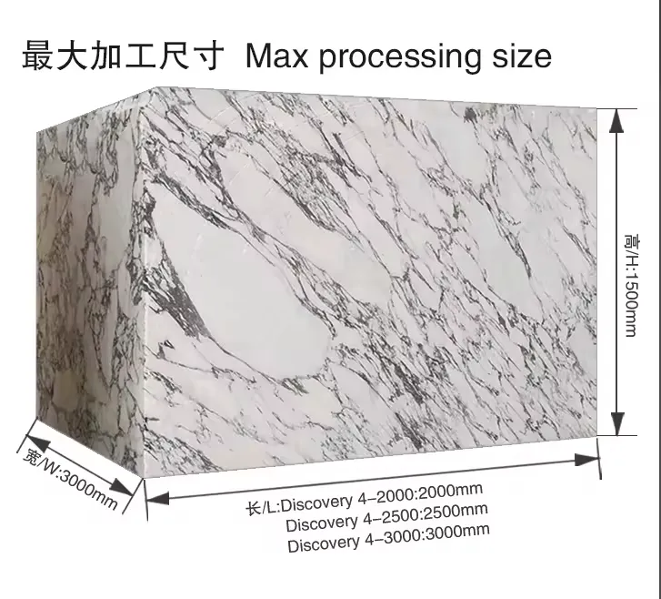 Discovery4 -2500 CNC Diamond Wire Saw Cutting Machine for Marble Granite Tombstone