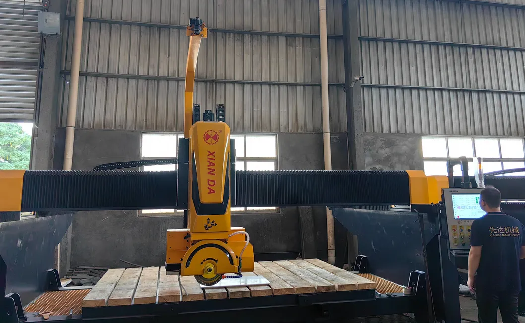 Italy Software 5 Axis CNC Granite Marble Tile Cutter Stone Cutting and Sink Cutting Millling Engraving Bridge Saw Machine in America