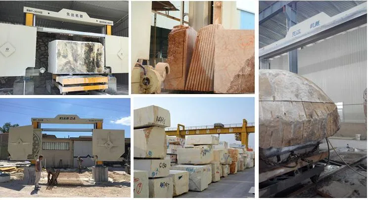 Large-Scale Stone Processing Machinery, Trimming and Cutting Wire Saw Machine, 360° Rotating Table, Xianda Machinery
