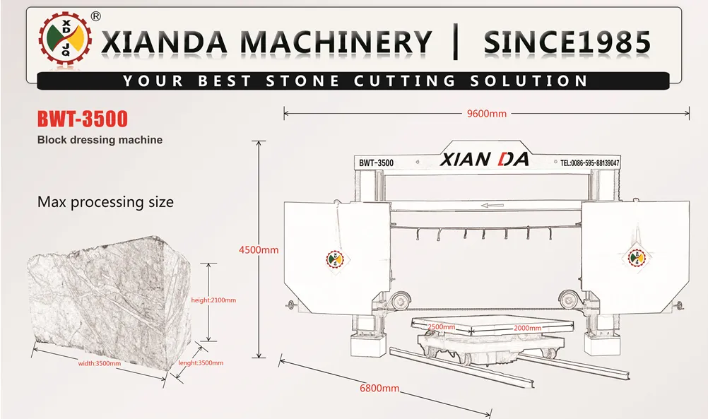 Mono Diamond Wire Saw Block Dressing Machine Stone Cutting Machine