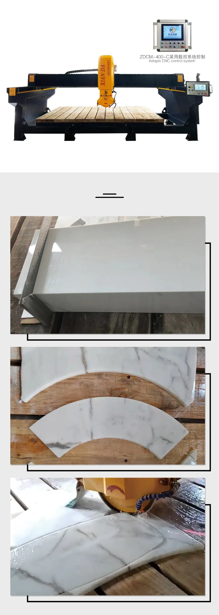 Stone Machinery Infrared Bridge Saw Laser Stone Tile Cutter CNC Cutting Machine for Marble, Granite, Quartz Kitchen Countertop Making