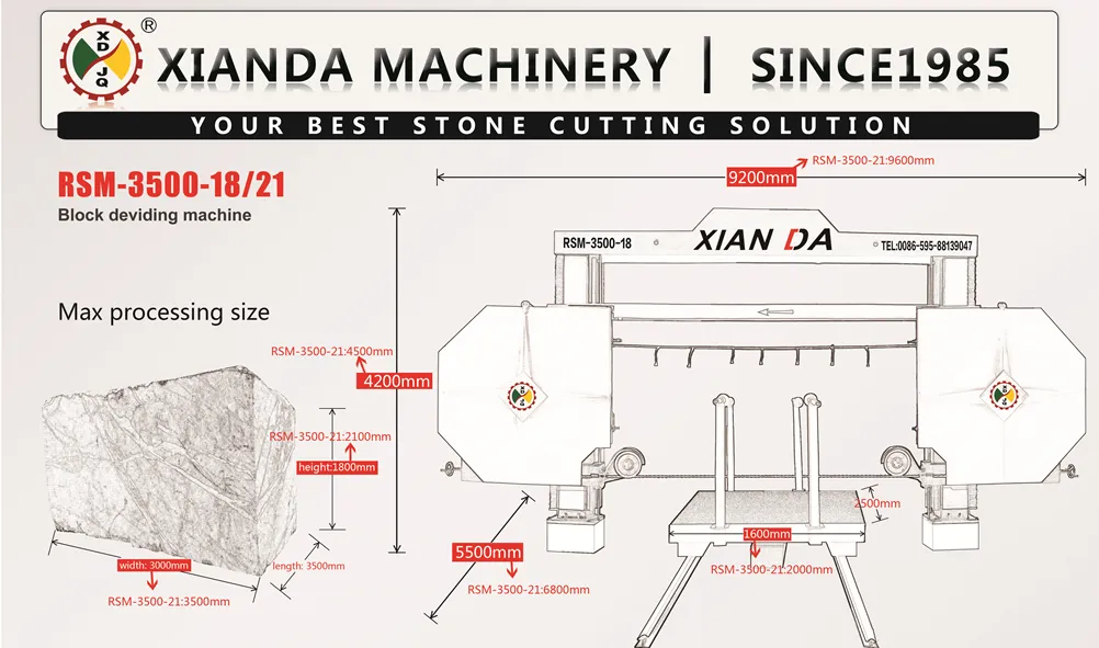 Wire Saw Stone Cutting Machine for Dividing Block