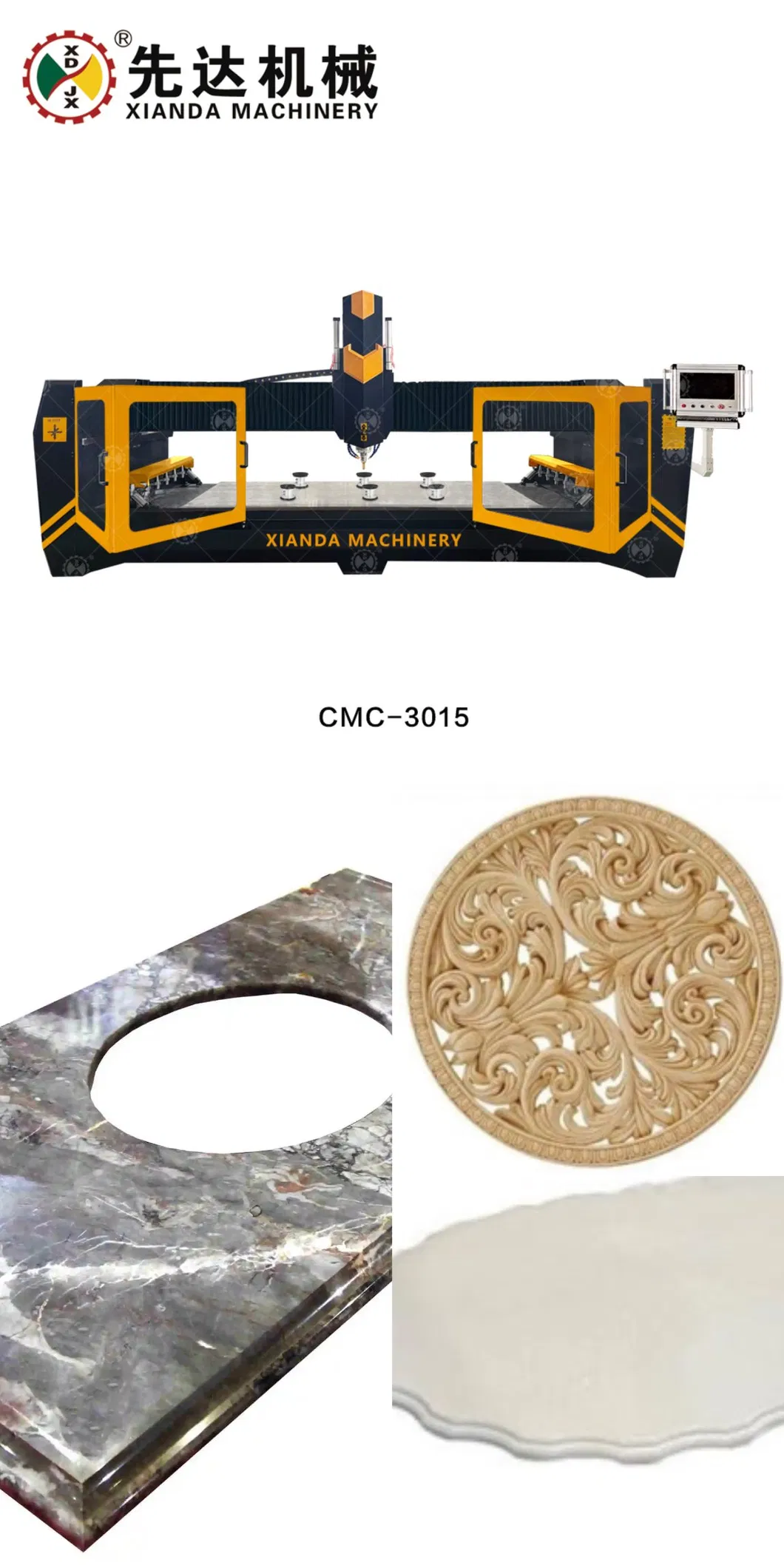 Xianda 3 Axis CNC Machining Center Carving Machine
