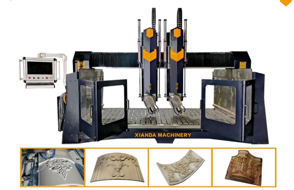 Xianda 4 Axis Arc Slab and Column Carving Machine