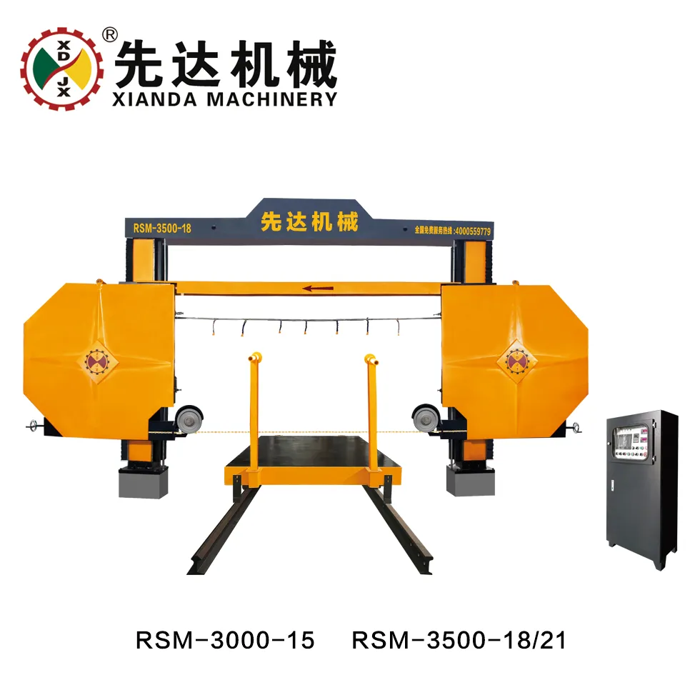 Xianda 5 Axis Bridge Stone Cutting Machine CNC Granite Saw Countertop Machinery