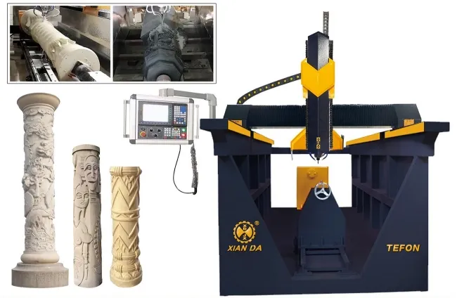 Xianda Double Row Four-Row Slider 4 Axis Column Carving Machine