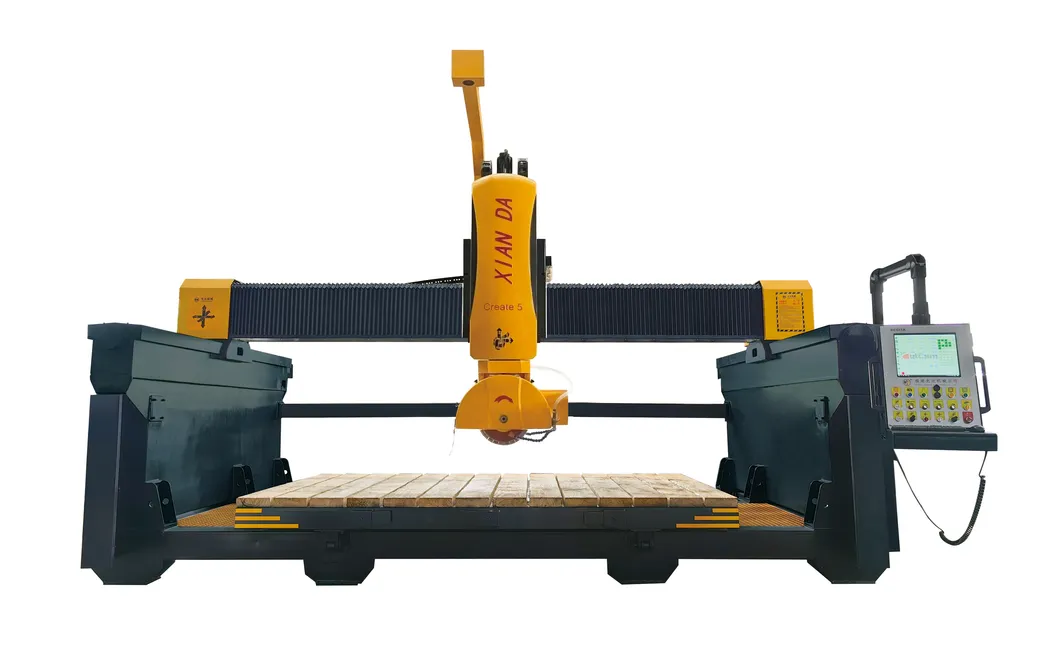 Xianda Machinery 5 Axis Bridge Cutting Machine for Marble Granite Quartz Kitchen Countertop