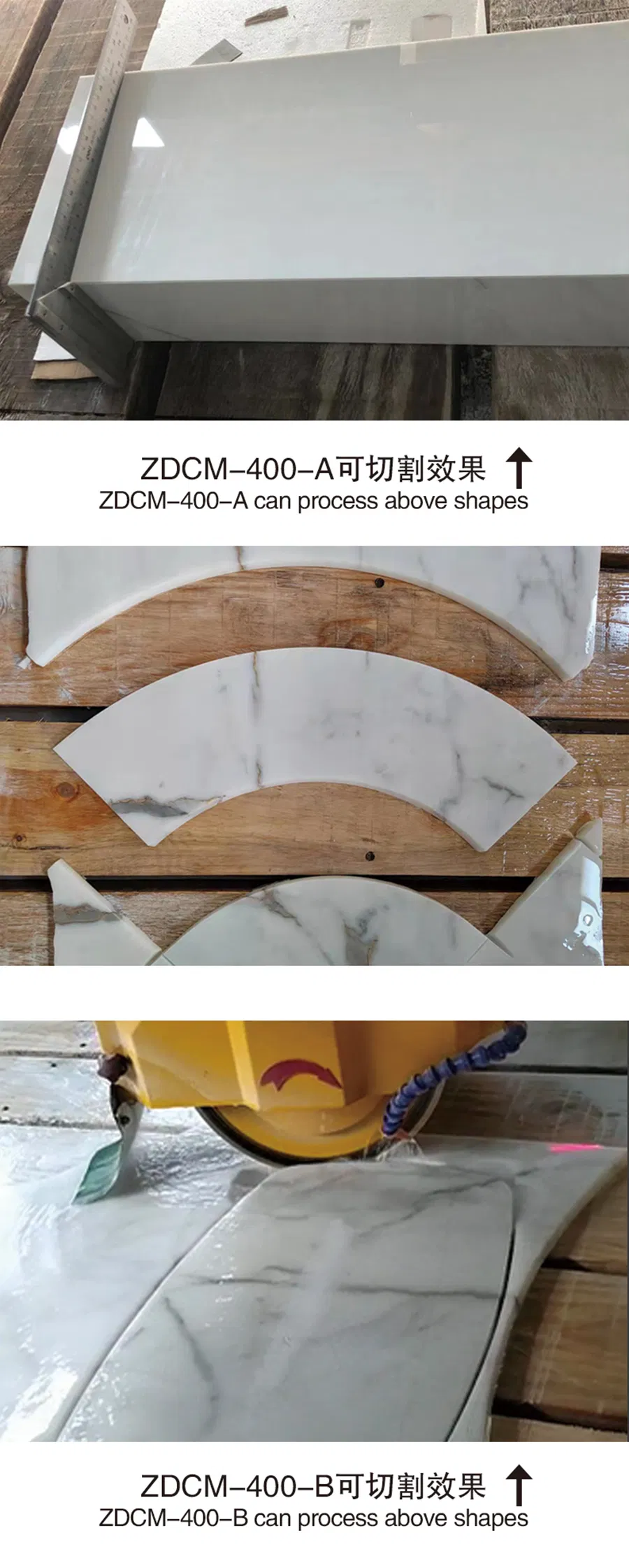 Xianda Monoblock Bridge Cutting Machine with PLC for Slab Edge Cutting and Chamfering
